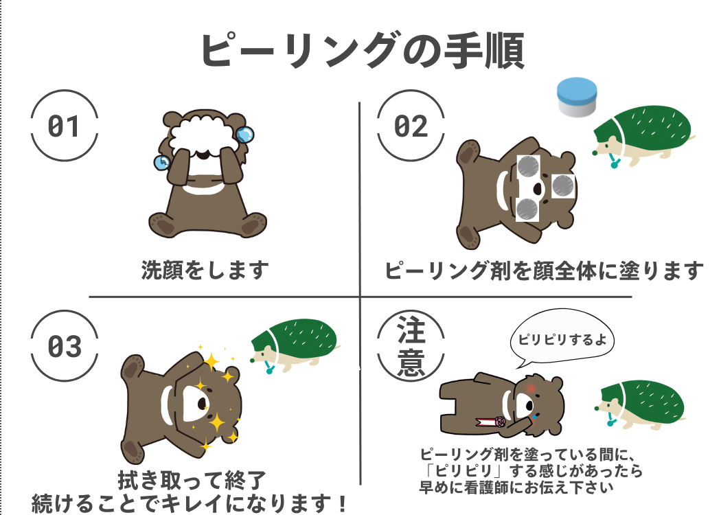 ピーリングの手順
