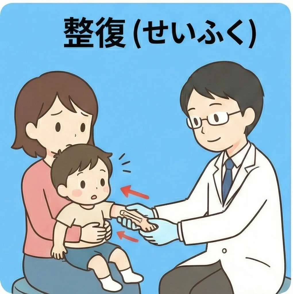 肘内障の整復(治す処置)の様子