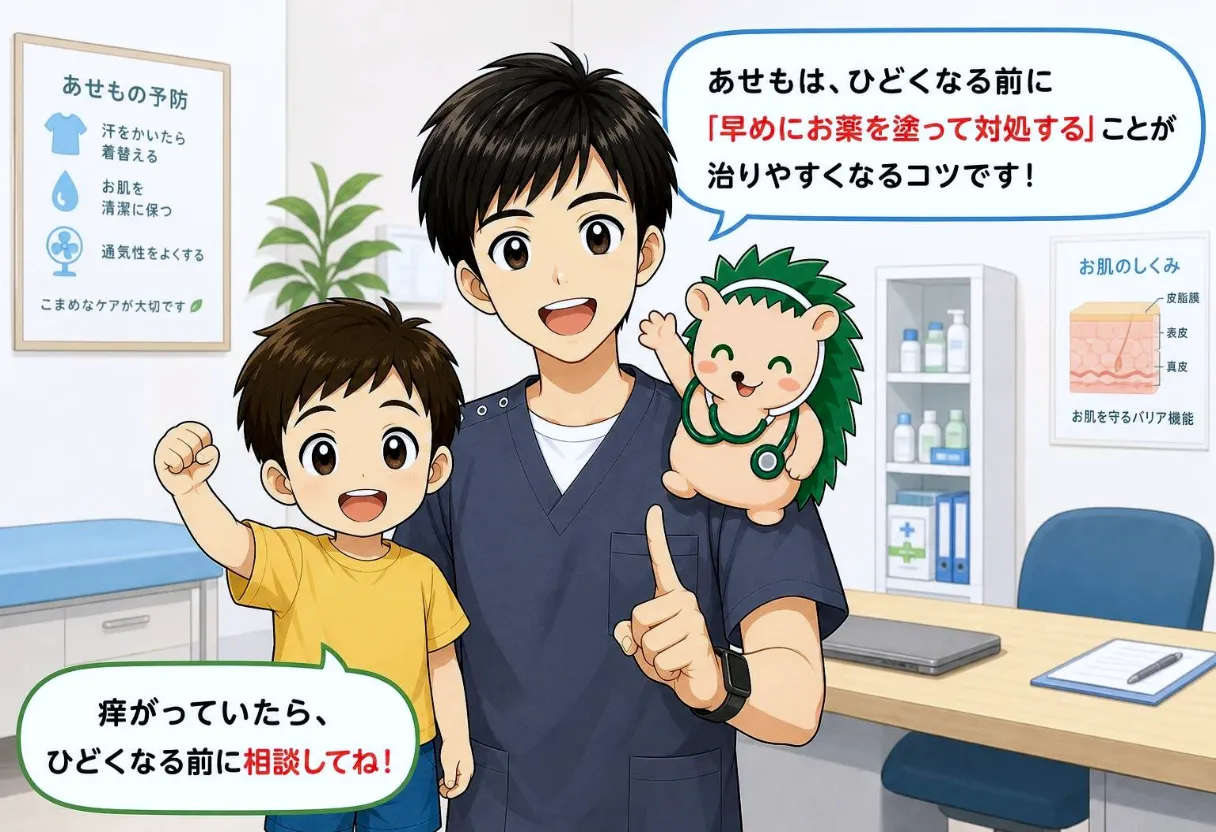 あせもの予防と早めの対処